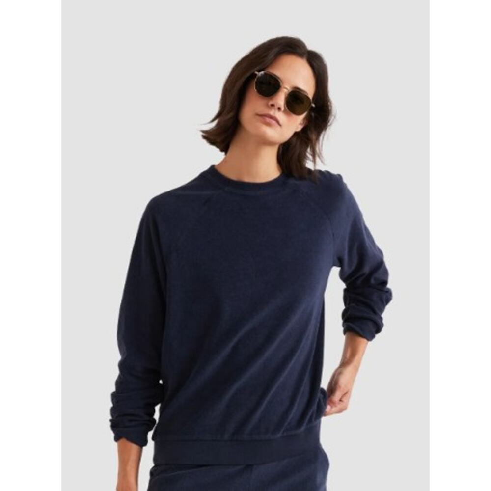 Kule The Terry Franny Sweatshirt in Navy Women's Sz. S